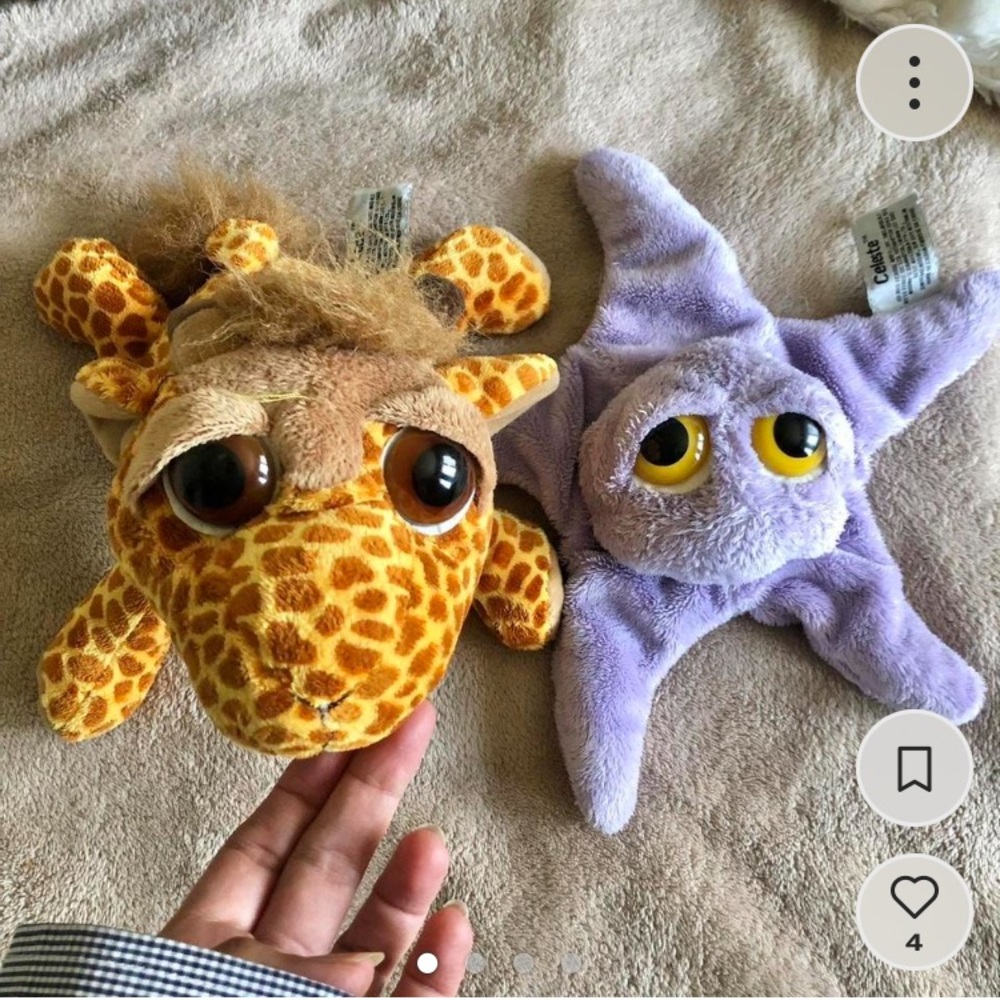 Russ Celeste Starfish and Leda Giraffe plush toys bundle